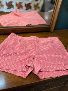 Ann Taylor Loft Textured Jacquard Poly-Cotton Bermuda Shorts